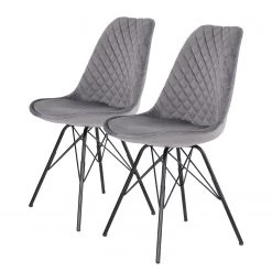 Loftscape Chaises capitonnées Flekke I (lot de 2) - Gris