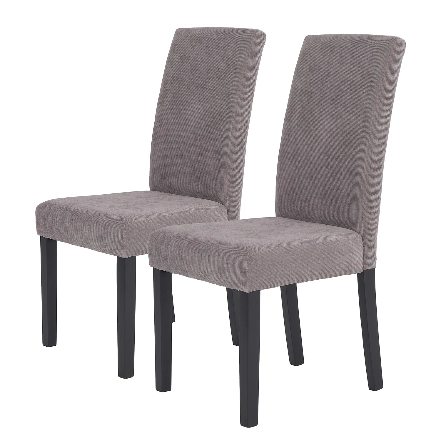 Loftscape Chaises capitonnées Talma II (lot de 2) - Gris 1 Loftscape Chaises capitonnées Talma II (lot de 2) - Gris