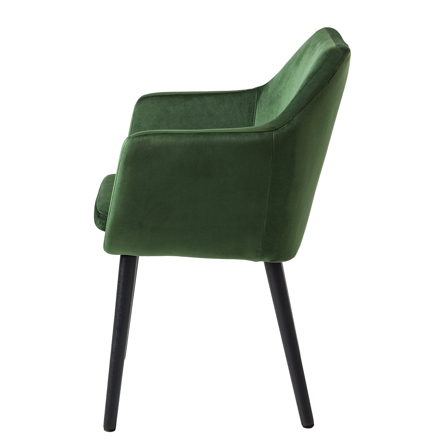 Mørteens Chaises à accoudoirs Nicholas V - Velours Kemi: Vert foncé - Lot de 2 4 Mørteens Chaises à accoudoirs Nicholas V - Velours Kemi: Vert foncé - Lot de 2 – Image 4