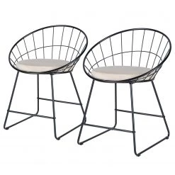 Ars manufacti Chaises Ceza (lot de 2) - Beige / Noir