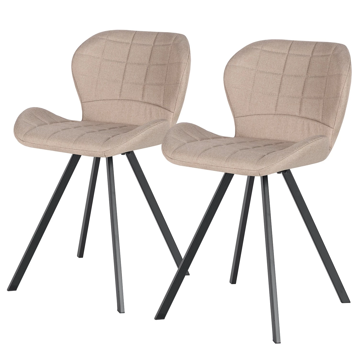 Ars manufacti Chaises Elina (lot de 2) - Cappuccino 1 Ars manufacti Chaises Elina (lot de 2) - Cappuccino