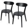 Studio Copenhagen Chaises Flori (lot de 2) - Partiellement en frêne massif - Frêne / Noir