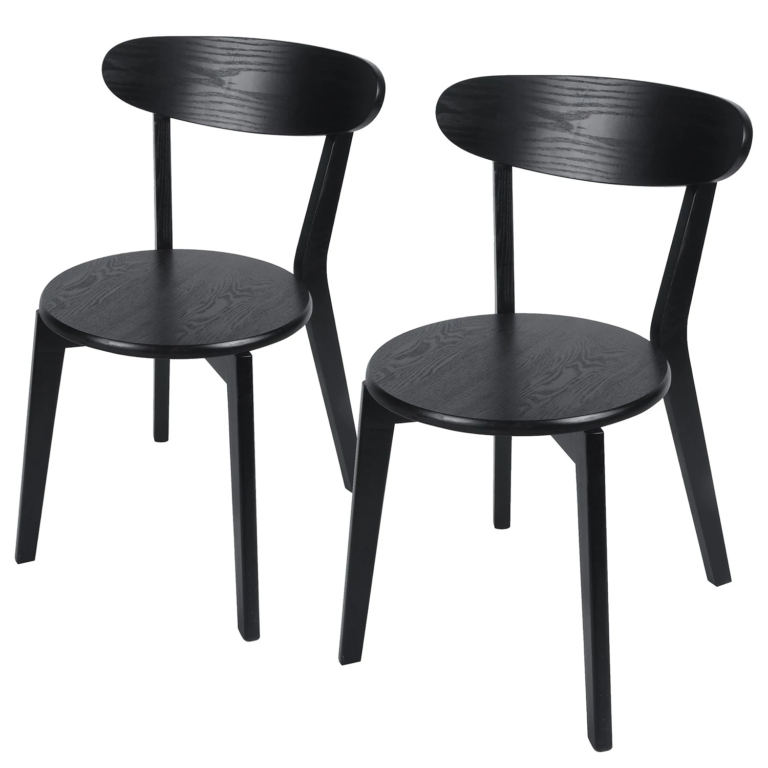 Studio Copenhagen Chaises Flori (lot de 2) - Partiellement en frêne massif - Frêne / Noir 1 Studio Copenhagen Chaises Flori (lot de 2) - Partiellement en frêne massif - Frêne / Noir
