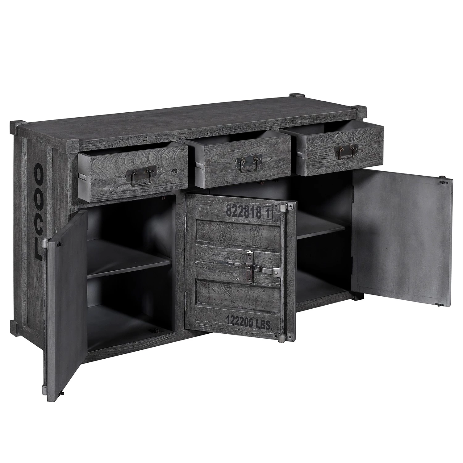 Wolf-Möbel Buffet Container - Acacia Gris 11 Wolf-Möbel Buffet Container - Acacia Gris – Image 11