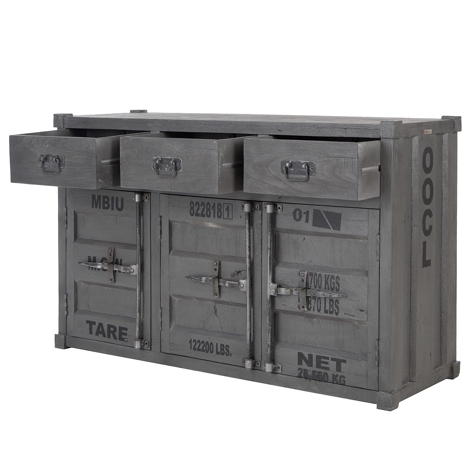 Wolf-Möbel Buffet Container - Acacia Gris 8 Wolf-Möbel Buffet Container - Acacia Gris – Image 8