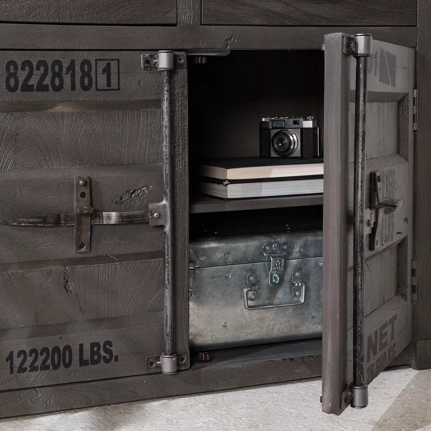 Wolf-Möbel Buffet Container - Acacia Gris 7 Wolf-Möbel Buffet Container - Acacia Gris – Image 7