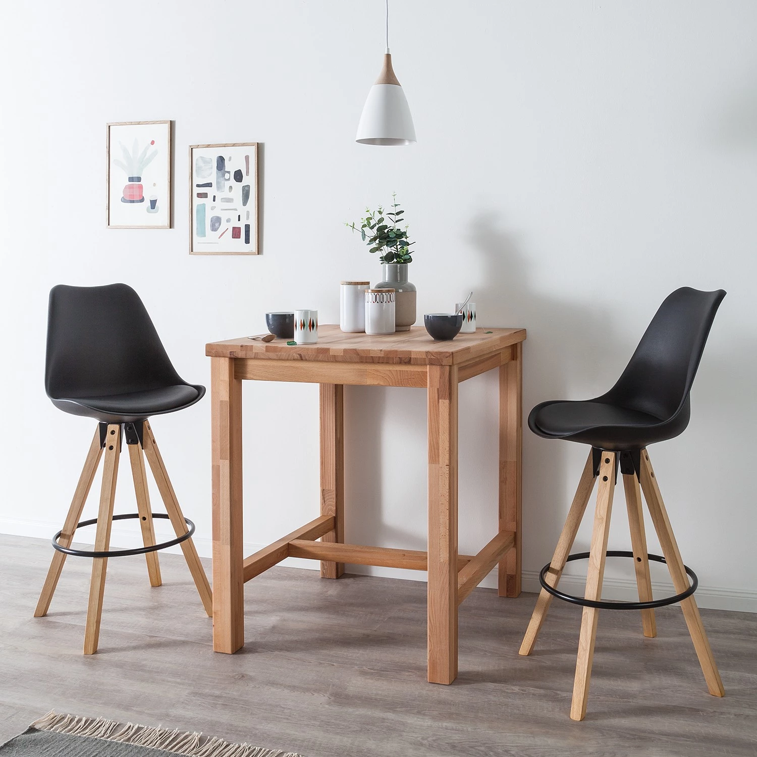 Mørteens Chaises de bar Aledas I - Noir - Lot de 4 2 Mørteens Chaises de bar Aledas I - Noir - Lot de 4 – Image 2