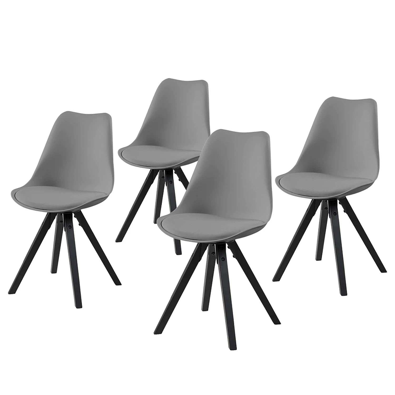 Mørteens Chaises Aledas - Gris - Lot de 4 1 Mørteens Chaises Aledas - Gris - Lot de 4