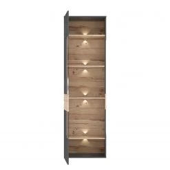 Loftscape Vitrine Corey - Avec éclairage - Imitation chêne / Gris - Butoir à gauche -Meubles de salle à manger Soldes Magasin 1000282745 211109 144353000107 DETAILS P000000001000282745