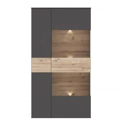 Loftscape Vitrine Corey - Avec éclairage - Imitation chêne / Gris - Porte en verre à droite -Meubles de salle à manger Soldes Magasin 1000282747 211109 144406000115 DETAILS P000000001000282747