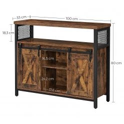 Red Living Buffet Hazlet II - Marron / Noir 15 Red Living Buffet Hazlet II - Marron / Noir -Meubles de salle à manger Soldes Magasin 1000283942 210810 15023700071 SKETCH DETAILS P000000001000283942 sketch