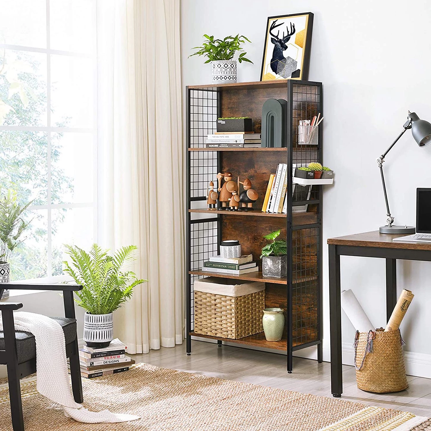 Red Living Étagère Welford - Marron / Noir 2 Red Living Étagère Welford - Marron / Noir – Image 2