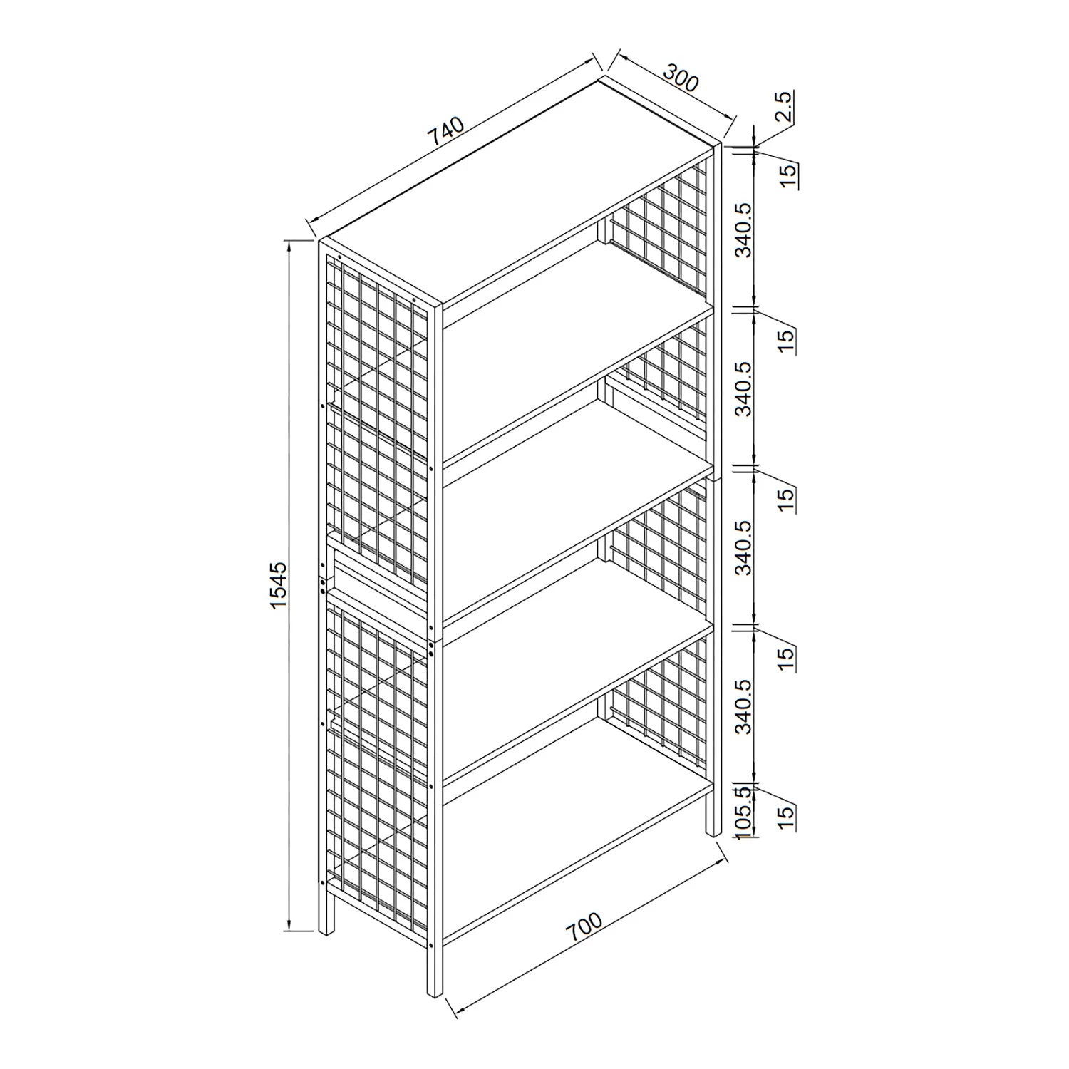 Red Living Étagère Welford - Marron / Noir 8 Red Living Étagère Welford - Marron / Noir – Image 8
