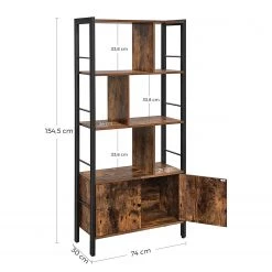 Red Living Étagère Niolon II - Marron / Noir -Meubles de salle à manger Soldes Magasin 1000283953 210813 06354500128 SKETCH DETAILS P000000001000283953 sketch