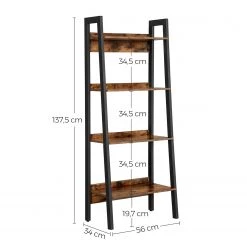 Red Living Étagère Leesville V - Marron / Noir -Meubles de salle à manger Soldes Magasin 1000283964 210813 06355300210 SKETCH DETAILS P000000001000283964 sketch