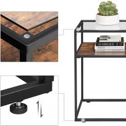 Red Living Console Cottage Hill - Verre / Métal - Marron / Noir 10 Red Living Console Cottage Hill - Verre / Métal - Marron / Noir -Meubles de salle à manger Soldes Magasin 1000283989 210810 15024000180 DETAILS P000000001000283989