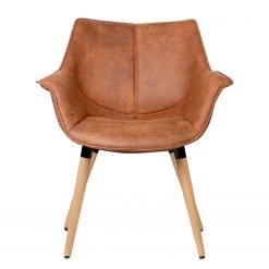 Ars manufacti Chaise à accoudoirs Kantii I - Microfibre / Chêne massif - Cognac vintage - Lot de 2 6 Ars manufacti Chaise à accoudoirs Kantii I - Microfibre / Chêne massif - Cognac vintage - Lot de 2 -Meubles de salle à manger Soldes Magasin 1000284152 210819 08490400003 DETAILS P000000001000284152