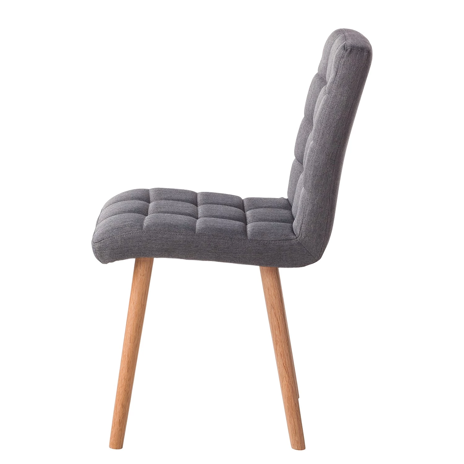 Mørteens Chaise capitonnée Doskie I - Tissu Zea: Gris foncé - Lot de 4 5 Mørteens Chaise capitonnée Doskie I - Tissu Zea: Gris foncé - Lot de 4 – Image 5