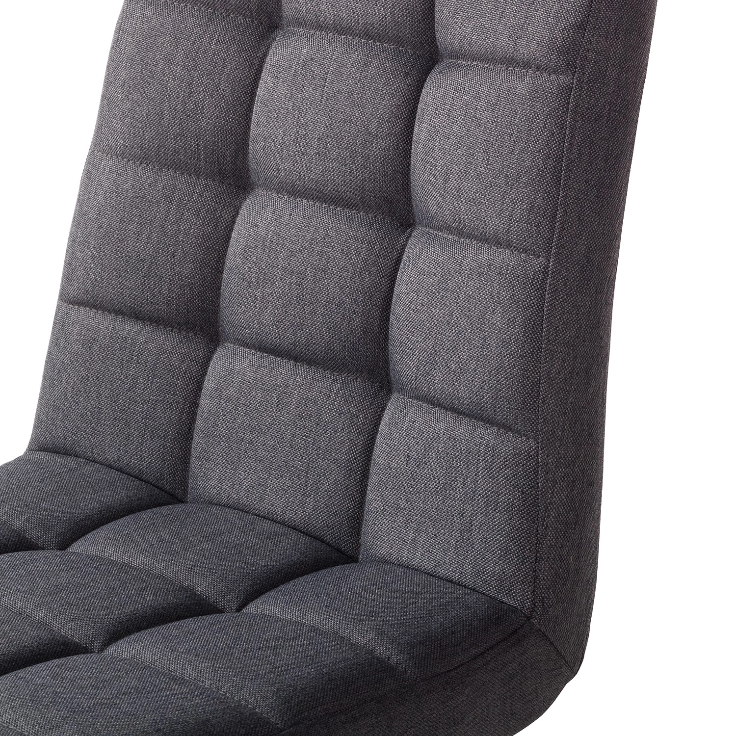 Mørteens Chaise capitonnée Doskie I - Tissu Zea: Gris foncé - Lot de 4 8 Mørteens Chaise capitonnée Doskie I - Tissu Zea: Gris foncé - Lot de 4 – Image 8
