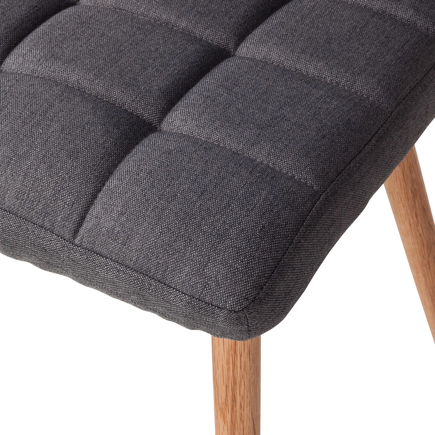 Mørteens Chaise capitonnée Doskie I - Tissu Zea: Gris foncé - Lot de 4 9 Mørteens Chaise capitonnée Doskie I - Tissu Zea: Gris foncé - Lot de 4 – Image 9