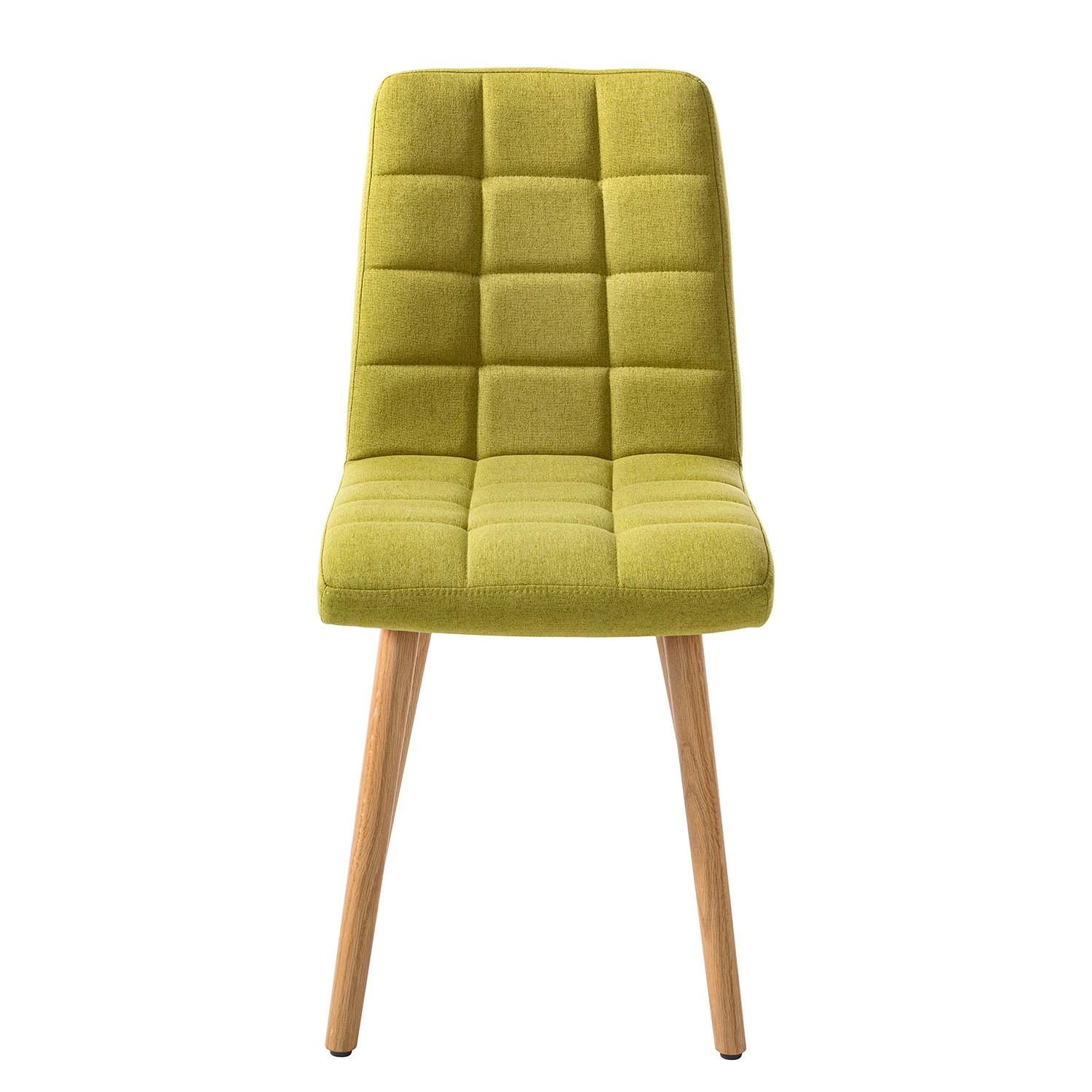 Mørteens Chaise capitonnée Doskie II - Lin / Chêne massif - Citron vert - Lot de 4 3 Mørteens Chaise capitonnée Doskie II - Lin / Chêne massif - Citron vert - Lot de 4 – Image 3