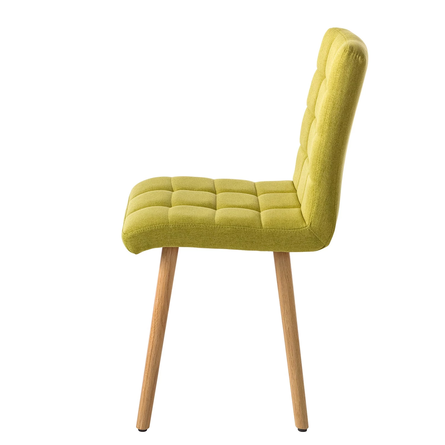 Mørteens Chaise capitonnée Doskie II - Lin / Chêne massif - Citron vert - Lot de 4 4 Mørteens Chaise capitonnée Doskie II - Lin / Chêne massif - Citron vert - Lot de 4 – Image 4