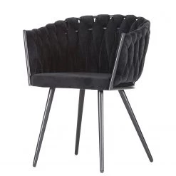 Jack & Alice Chaise à accoudoirs Feltham - Noir