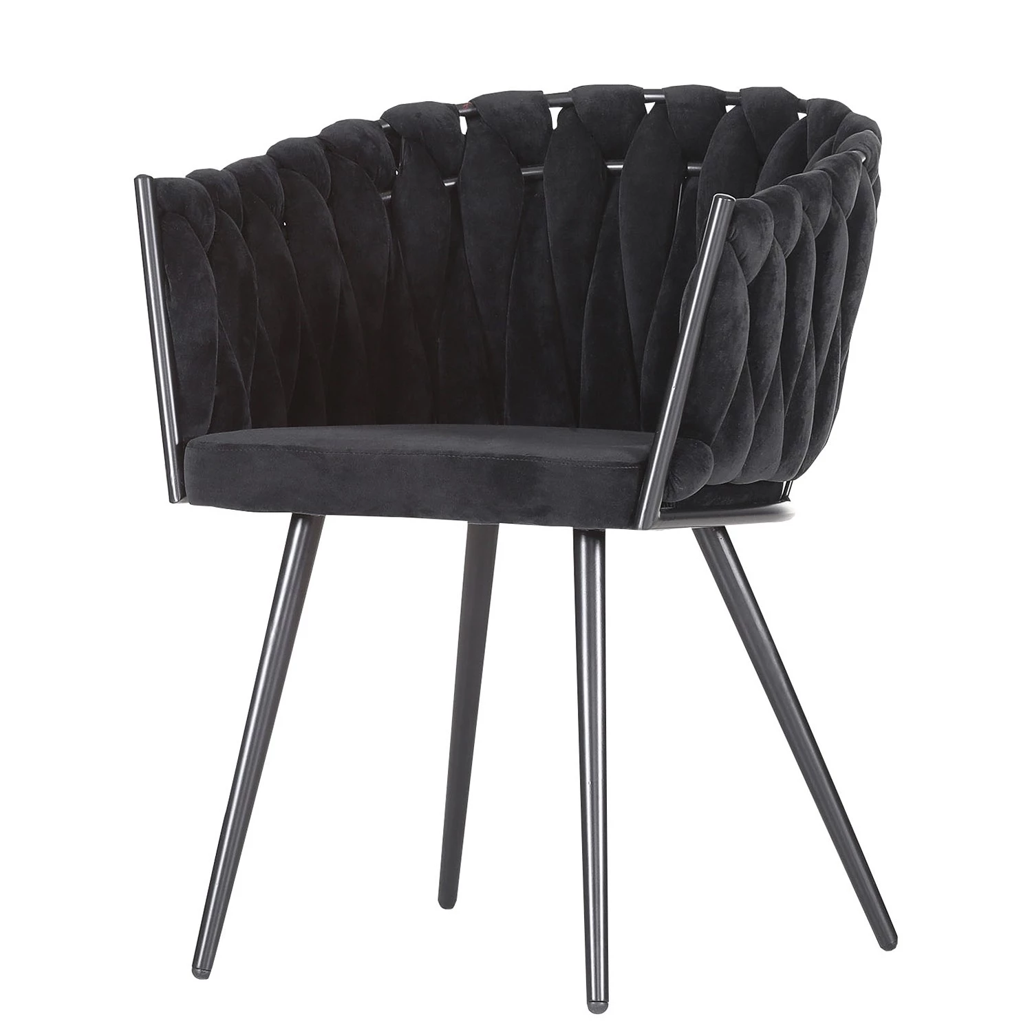 Jack & Alice Chaise à accoudoirs Feltham - Noir 1 Jack & Alice Chaise à accoudoirs Feltham - Noir