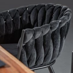 Jack & Alice Chaise à accoudoirs Feltham - Noir 22 Jack & Alice Chaise à accoudoirs Feltham - Noir -Meubles de salle à manger Soldes Magasin 1000284292 220318 031 DETAILS P000000001000284292