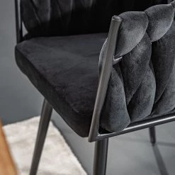 Jack & Alice Chaise à accoudoirs Feltham - Noir 23 Jack & Alice Chaise à accoudoirs Feltham - Noir -Meubles de salle à manger Soldes Magasin 1000284292 220318 032 DETAILS P000000001000284292