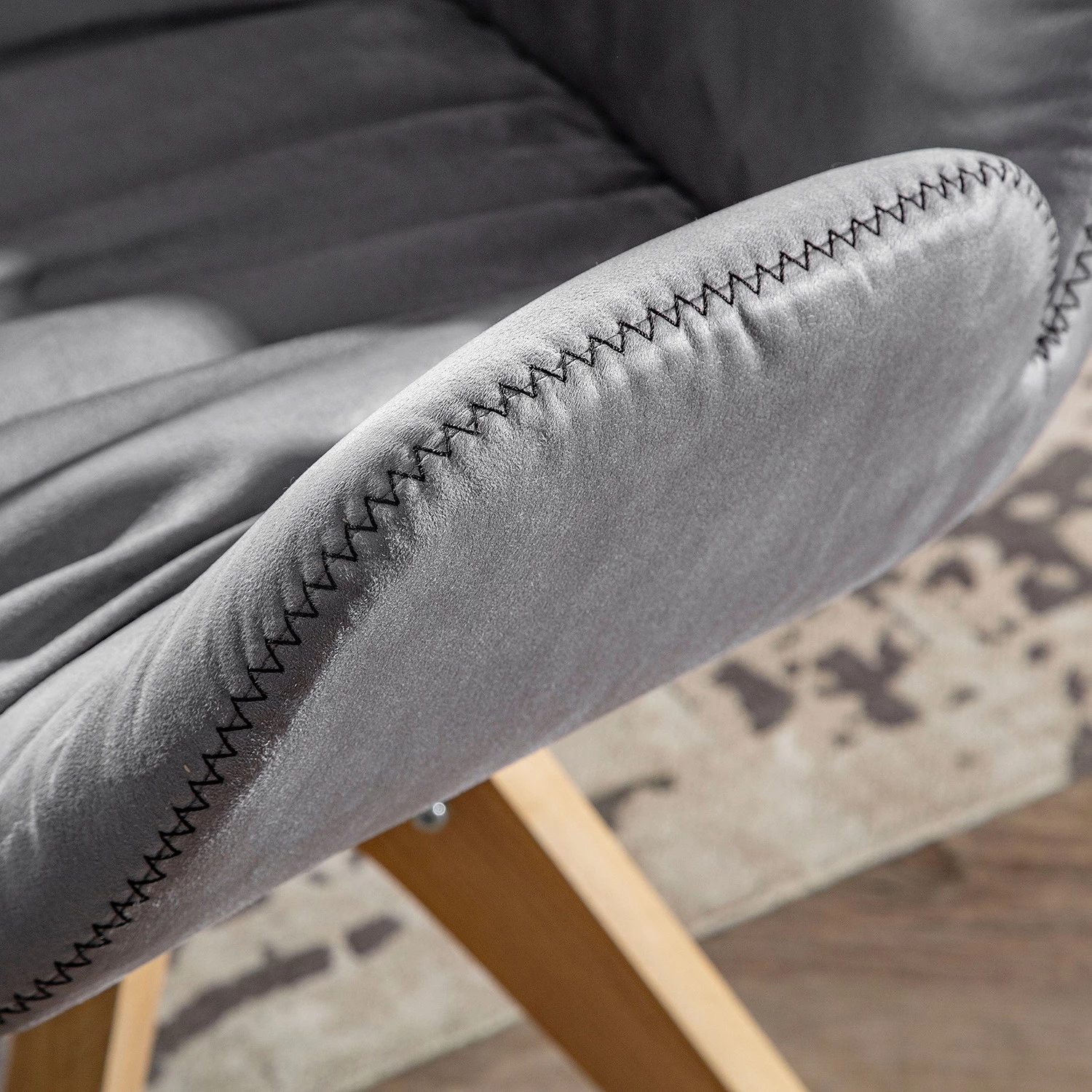 Red Living Chaise capitonnée Wilbur II - Platine 10 Red Living Chaise capitonnée Wilbur II - Platine – Image 10