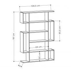 Red Living Étagère Rioca - Imitation chêne Sonoma / Anthracite -Meubles de salle à manger Soldes Magasin 1000284333 210809 06082800048 SKETCH DETAILS P000000001000284333 sketch