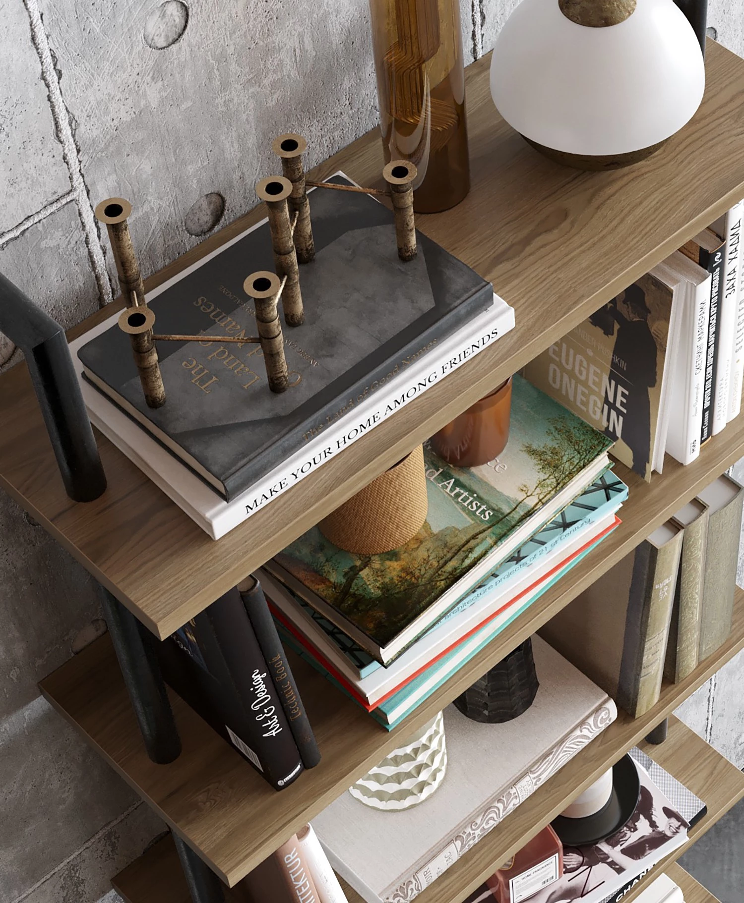 Red Living Étagère Paulista - Imitation noyer 3 Red Living Étagère Paulista - Imitation noyer – Image 3