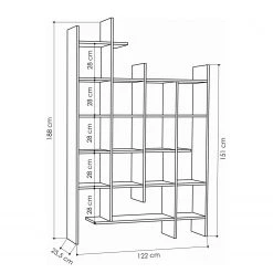 Red Living Étagère Illon - Gris -Meubles de salle à manger Soldes Magasin 1000284398 210809 06093100194 SKETCH DETAILS P000000001000284398 sketch