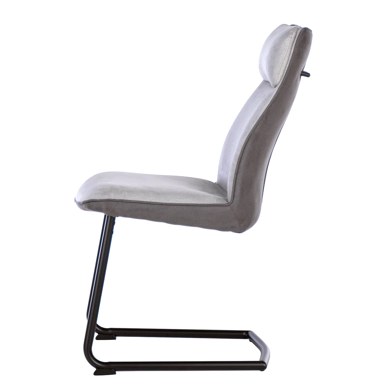 Fredriks Chaises cantilever Altoona (lot de 2) - Tissage à plat / Métal - Gris foncé et gris clair / Noir mat 4 Fredriks Chaises cantilever Altoona (lot de 2) - Tissage à plat / Métal - Gris foncé et gris clair / Noir mat – Image 4