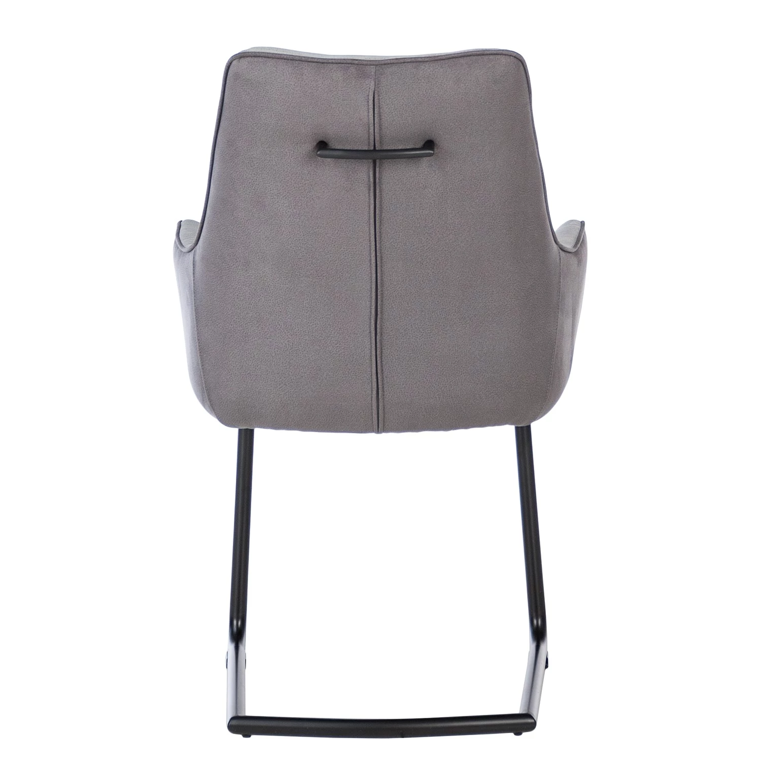 Fredriks Chaise à accoudoirs Altoona - Tissage à plat / Métal - Gris foncé et gris clair / Noir mat 6 Fredriks Chaise à accoudoirs Altoona - Tissage à plat / Métal - Gris foncé et gris clair / Noir mat – Image 6