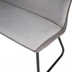 Fredriks Banc Altoona - Tissage à plat / Métal - Gris foncé et gris clair / Noir mat -Meubles de salle à manger Soldes Magasin 1000285153 220617 036 DETAILS P000000001000285153