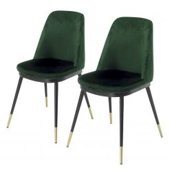 Jack & Alice Chaises Siama (lot de 2) - Vert foncé
