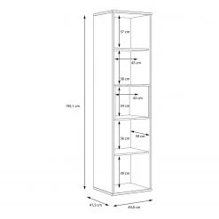Loftscape Armoire Mazzo - Noir / Imitation chêne artisan -Meubles de salle à manger Soldes Magasin 1000285803 210819 12212500076 SKETCH DETAILS P000000001000285803 sketch