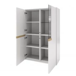 GWINNER Buffet haut Calea II - Blanc mat / Chêne - Sans éclairage 7 GWINNER Buffet haut Calea II - Blanc mat / Chêne - Sans éclairage -Meubles de salle à manger Soldes Magasin 1000285836 220428 030 DETAILS P000000001000285836