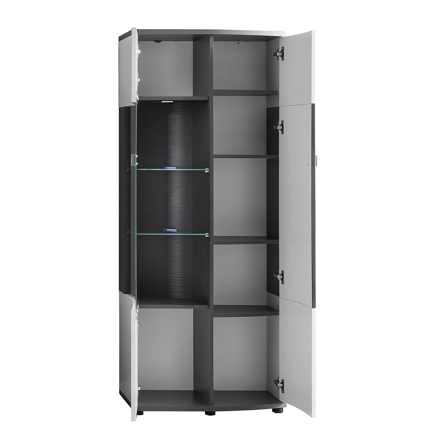 Loftscape Vitrine Intento II - Blanc brillant / Anthracite 4 Loftscape Vitrine Intento II - Blanc brillant / Anthracite – Image 4