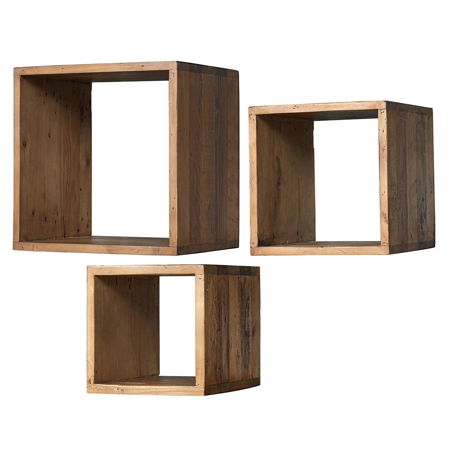 Ars manufacti Étagères murales Tamati II (lot de 3) - Pin massif 1 Ars manufacti Étagères murales Tamati II (lot de 3) - Pin massif