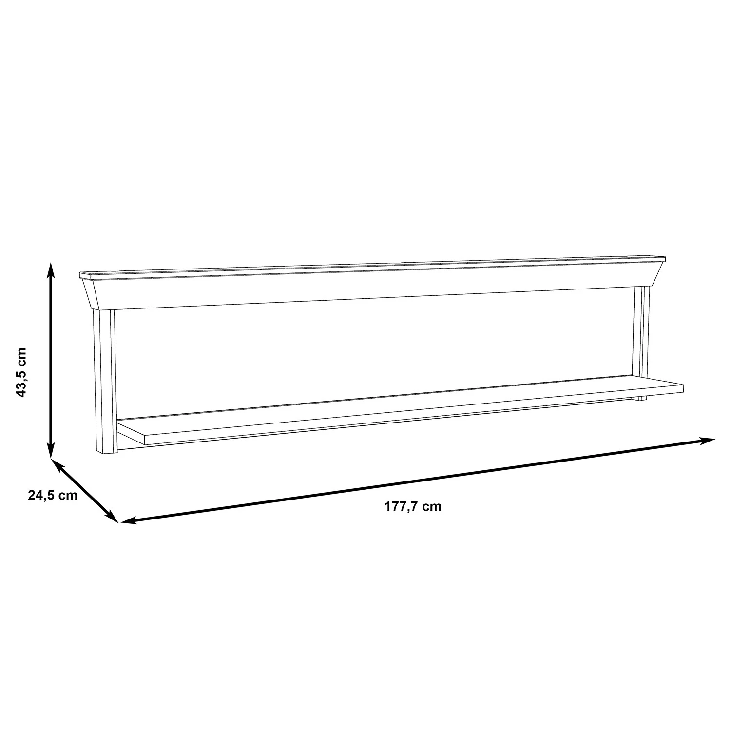 Ridgevalley Étagère murale Kimbark II - Imitation pin blanc 6 Ridgevalley Étagère murale Kimbark II - Imitation pin blanc – Image 6