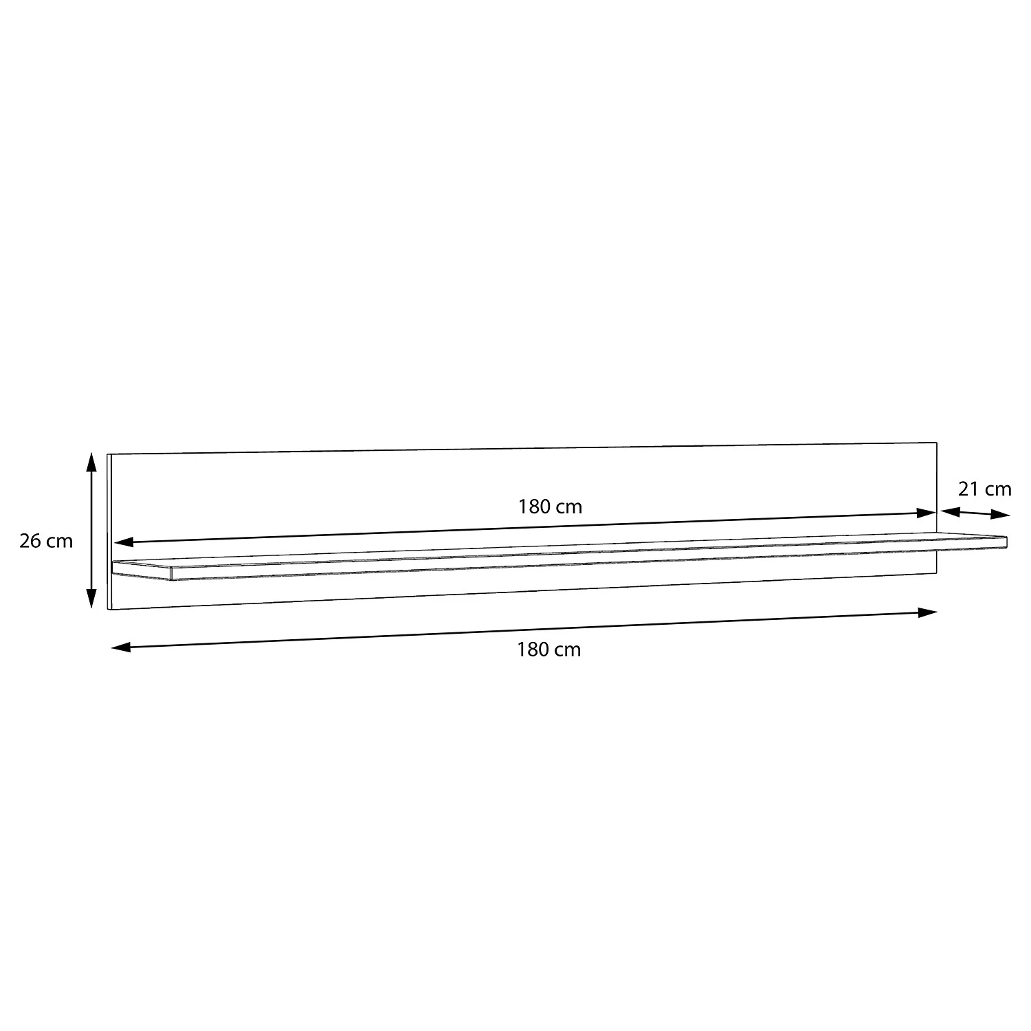 Red Living Étagère murale Trylith - Imitation chêne rustique / Noir 7 Red Living Étagère murale Trylith - Imitation chêne rustique / Noir – Image 7