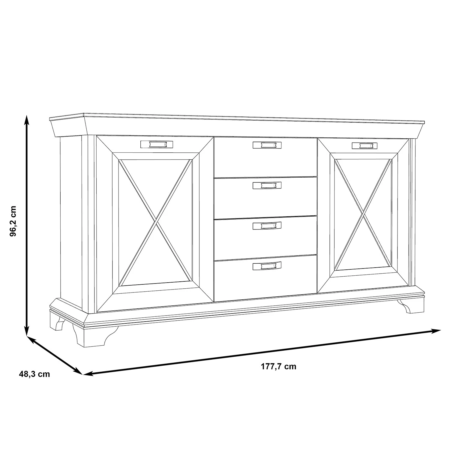 Ridgevalley Buffet Kimbark II - Imitation pin blanc 9 Ridgevalley Buffet Kimbark II - Imitation pin blanc – Image 9