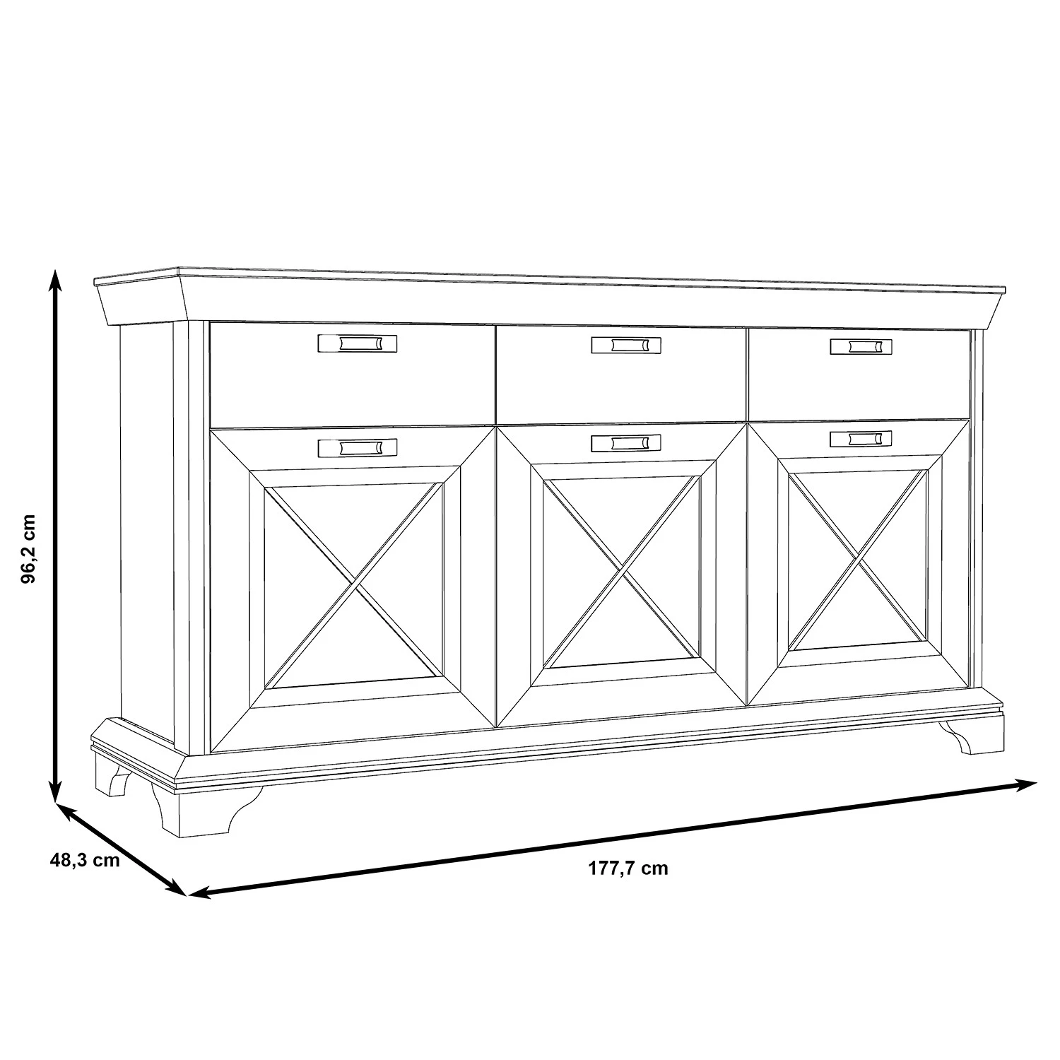 Ridgevalley Buffet Kimbark I - Imitation pin blanc 7 Ridgevalley Buffet Kimbark I - Imitation pin blanc – Image 7