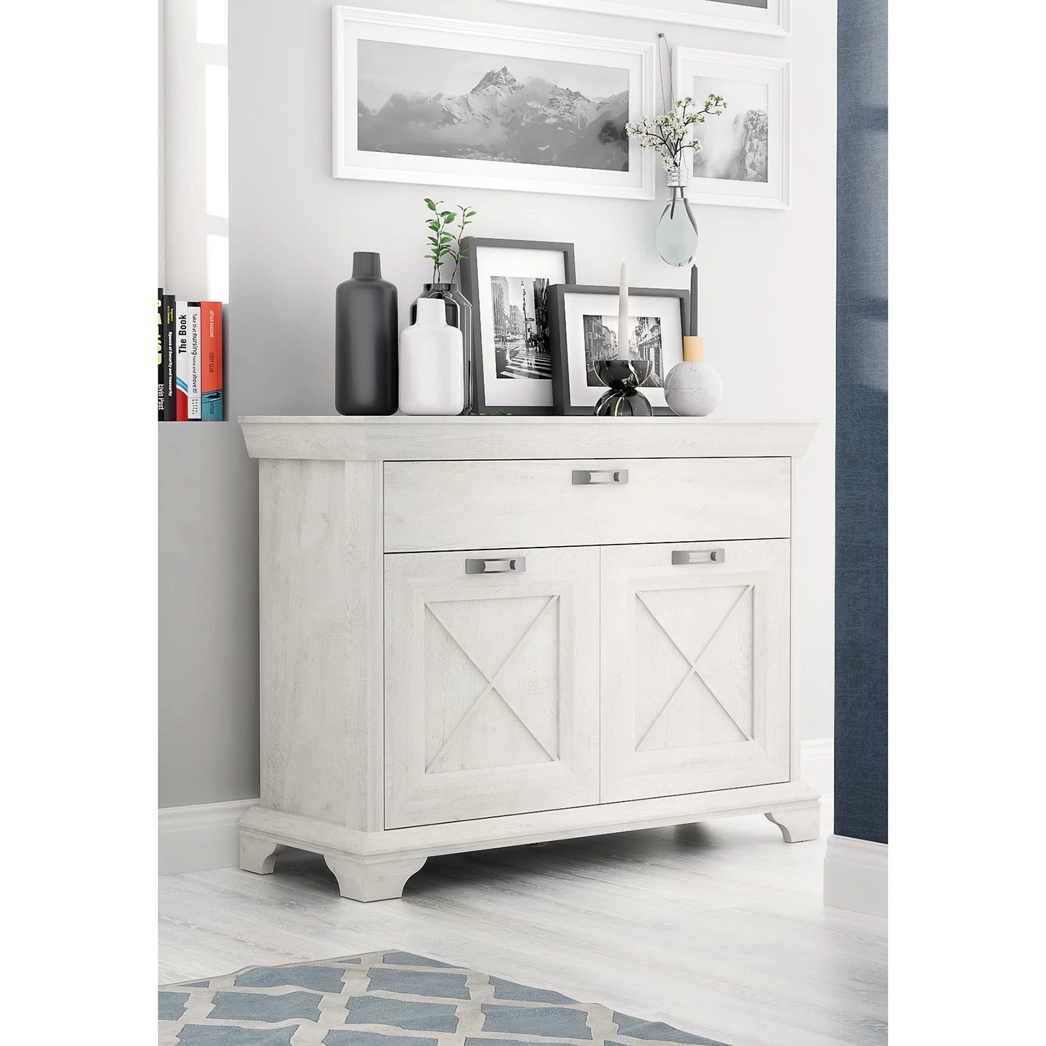 Ridgevalley Commode Kimbark - Imitation pin blanc 2 Ridgevalley Commode Kimbark - Imitation pin blanc – Image 2