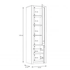 Loftscape Vitrine Truth - Imitation chêne Sonoma -Meubles de salle à manger Soldes Magasin 1000295087 211125 144855000562 SKETCH DETAILS P000000001000295087 sketch