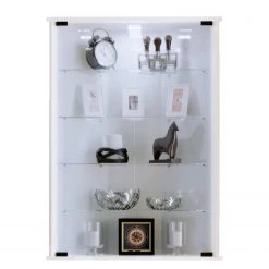VCM Vitrine d’angle Vecko - Blanc
