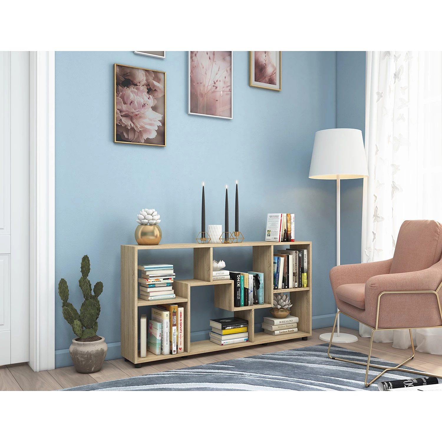 VCM Étagère Pintal - Imitation chêne de Sonoma 2 VCM Étagère Pintal - Imitation chêne de Sonoma – Image 2